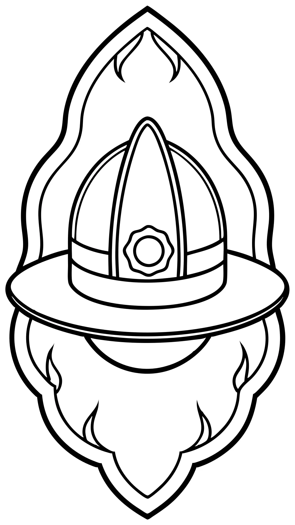 coloriage du chapeau de pompier